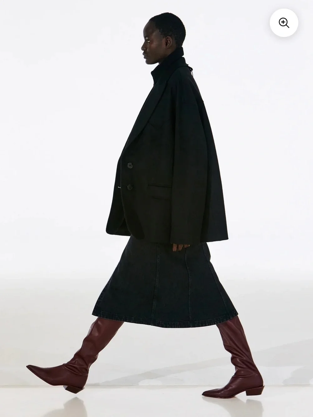 Tibi Boots Faux Nappa Leather Stretch Knee High in Burgundy